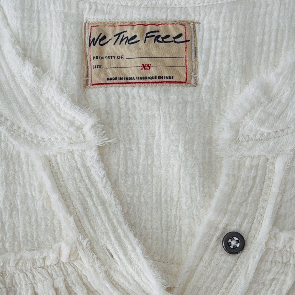 We The Free Women's Off White Button-Up Top - Picture 3 of 10